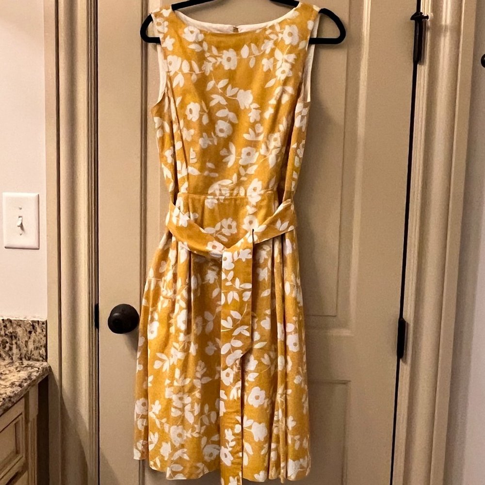 Anne Taylor, Yellow Floral Dress, sz 10